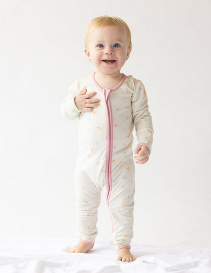 Heart Bamboo Convertible Footed Onesie by Elevated Faith
