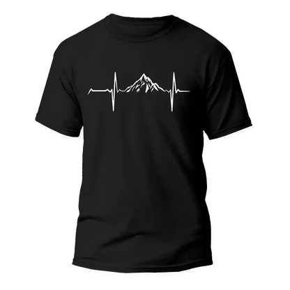 Mountain Hiking Heartbeat Unisex T-Shirt by Outdoorzees
