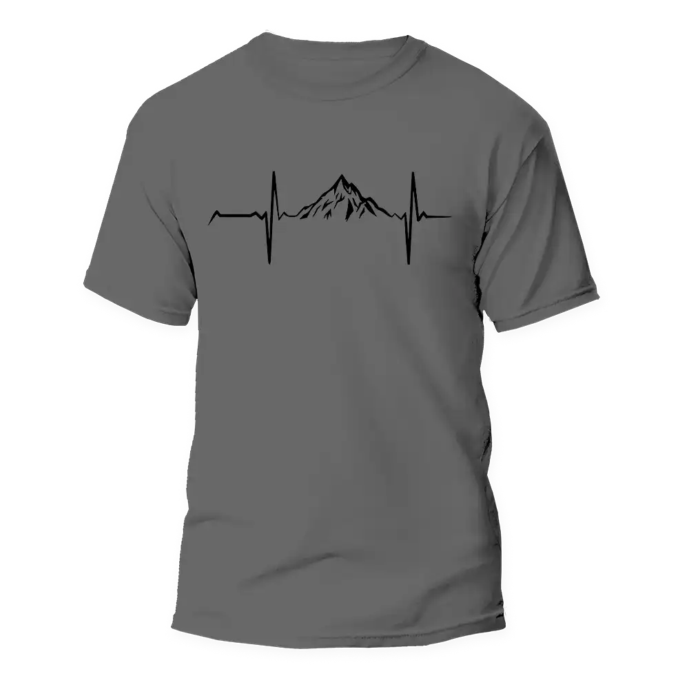 Mountain Hiking Heartbeat Unisex T-Shirt by Outdoorzees