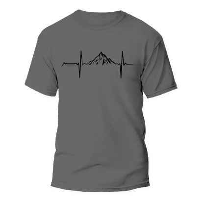Mountain Hiking Heartbeat Unisex T-Shirt by Outdoorzees
