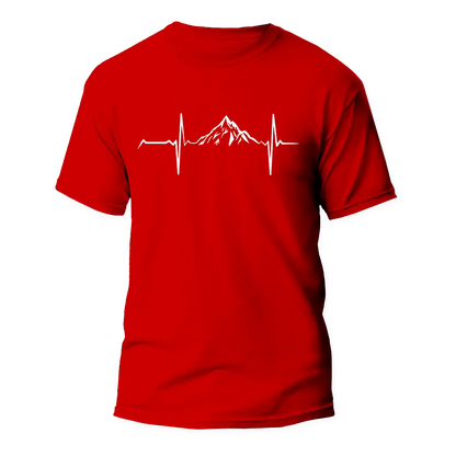 Mountain Hiking Heartbeat Unisex T-Shirt by Outdoorzees
