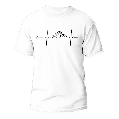 Mountain Hiking Heartbeat Unisex T-Shirt by Outdoorzees