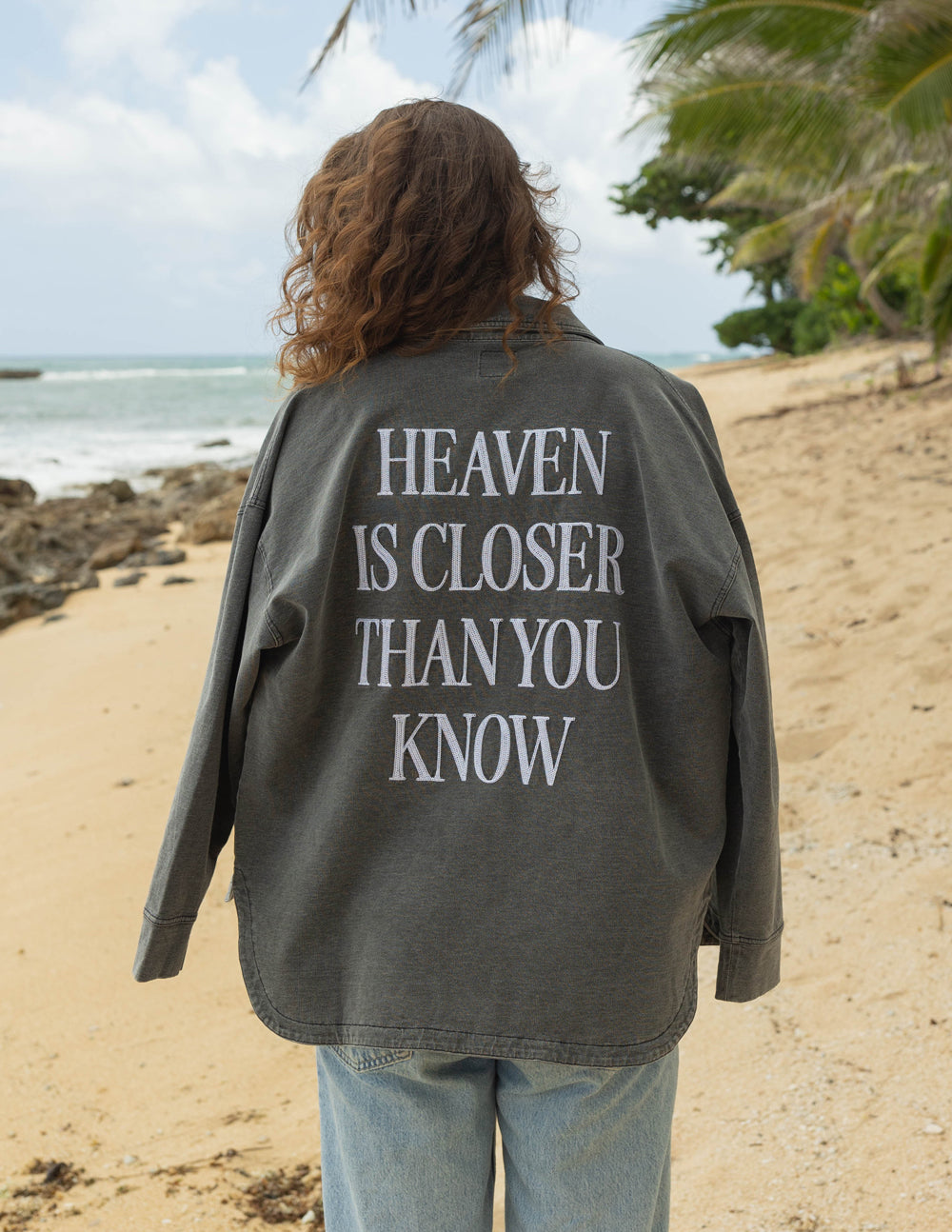 Heaven Is Closer Shacket by Elevated Faith