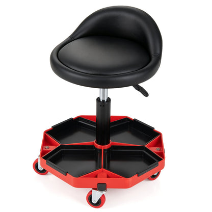Adjustable Rolling Mechanic Seat with Storage Tray by DirectDeals