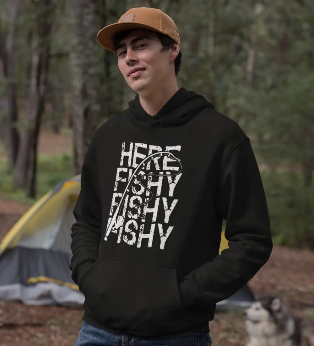 Here Fishy Fishy Unisex Hoodie by Outdoorzees