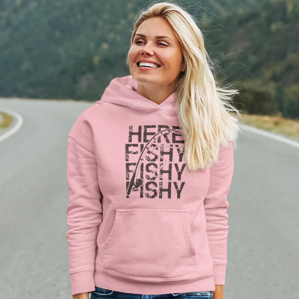 Here Fishy Fishy Unisex Hoodie by Outdoorzees