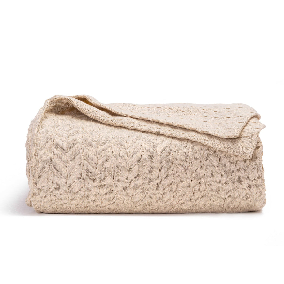 Herringbone Cotton Blanket by Organic Cotton Mart