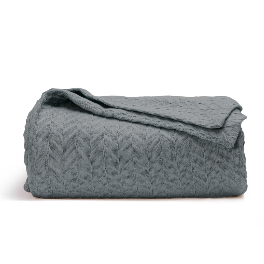 Herringbone Cotton Blanket by Organic Cotton Mart