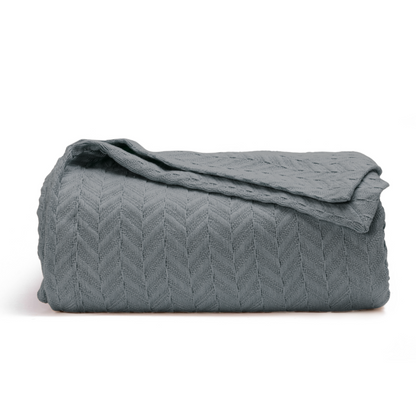 Herringbone Cotton Blanket by Organic Cotton Mart