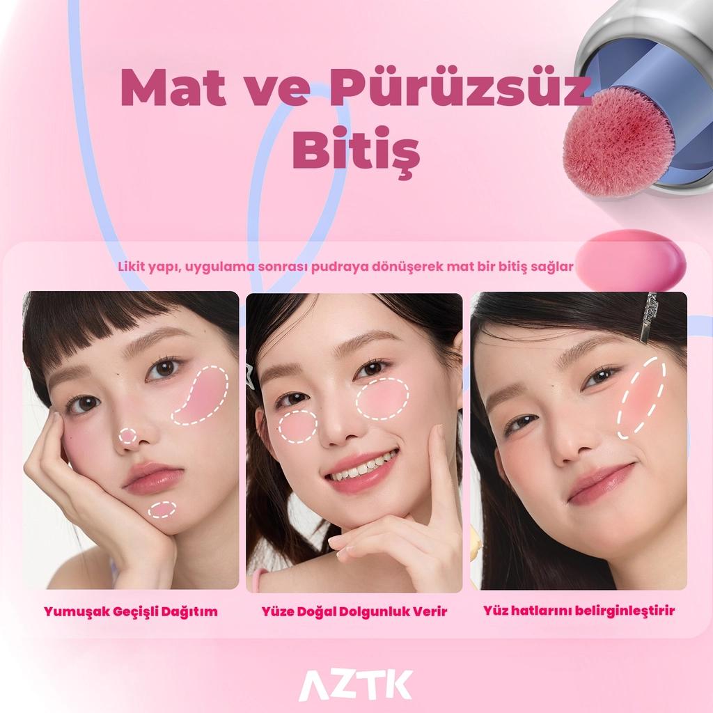 AZTK Liquid Blush Jelly Effect JC04 Fig Coffee by Beauty Care Bag