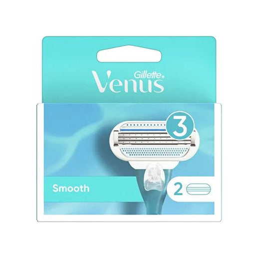 Gillette Venus Smooth 3 Replacement Blades for Women - 3-Blade Razor, Close Shave, Comfortable, Indicator Strip by Beauty Care Bag
