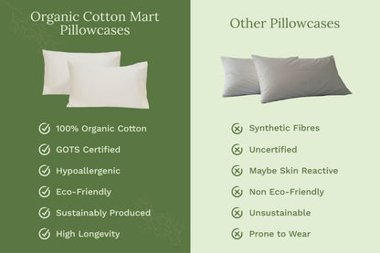 Organic Sateen Pillowcases by Organic Cotton Mart