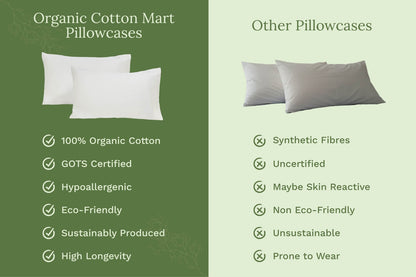 Organic Sateen Pillowcases by Organic Cotton Mart
