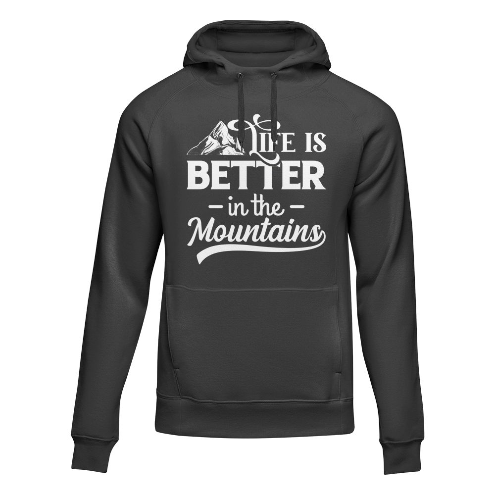 Hiking Life Is Better In The Mountains Adult Fleece Hoodie by Outdoorzees