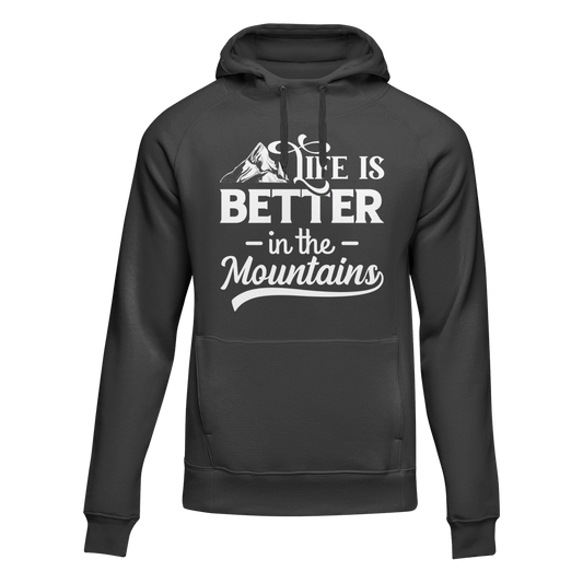 Hiking Life Is Better In The Mountains Adult Fleece Hoodie by Outdoorzees