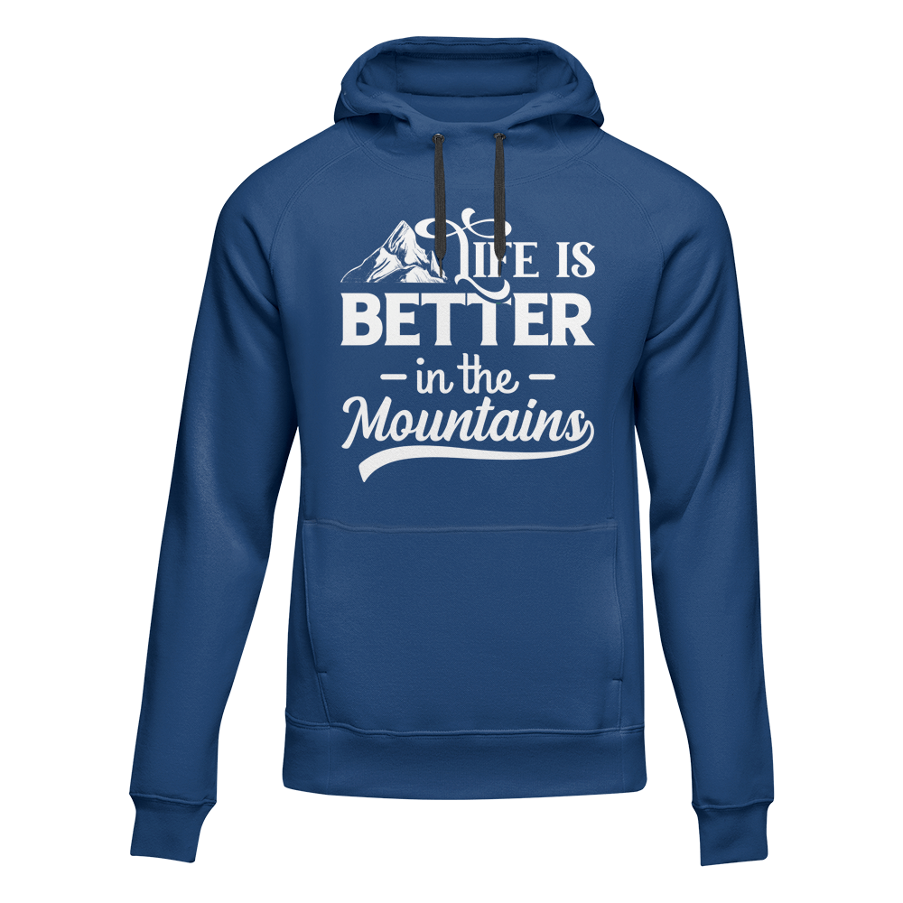 Hiking Life Is Better In The Mountains Adult Fleece Hoodie by Outdoorzees