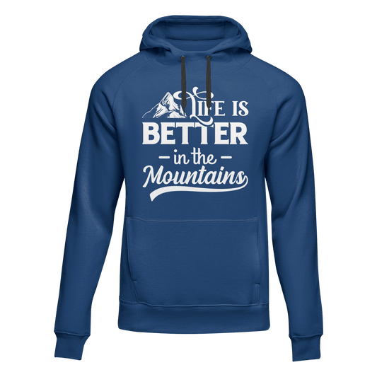 Hiking Life Is Better In The Mountains Adult Fleece Hoodie by Outdoorzees