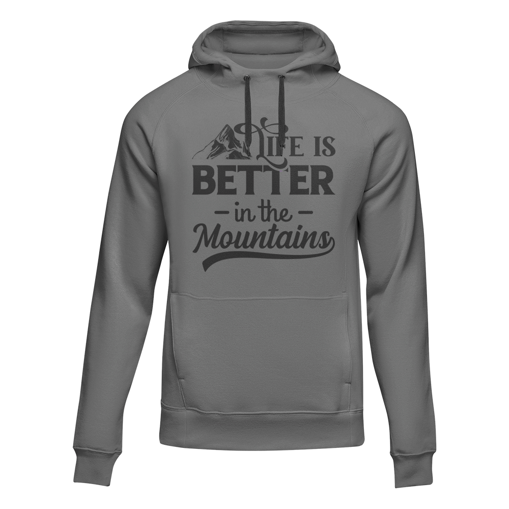 Hiking Life Is Better In The Mountains Adult Fleece Hoodie by Outdoorzees