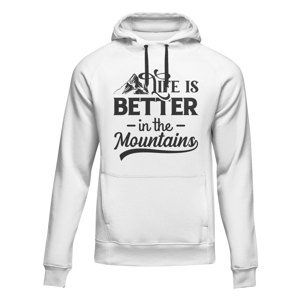 Hiking Life Is Better In The Mountains Adult Fleece Hoodie by Outdoorzees