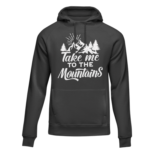 Hiking Take Me To The Mountains Adult Fleece Hoodie by Outdoorzees