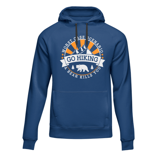 Hiking Worst Case Scenario Adult Fleece Hoodie by Outdoorzees