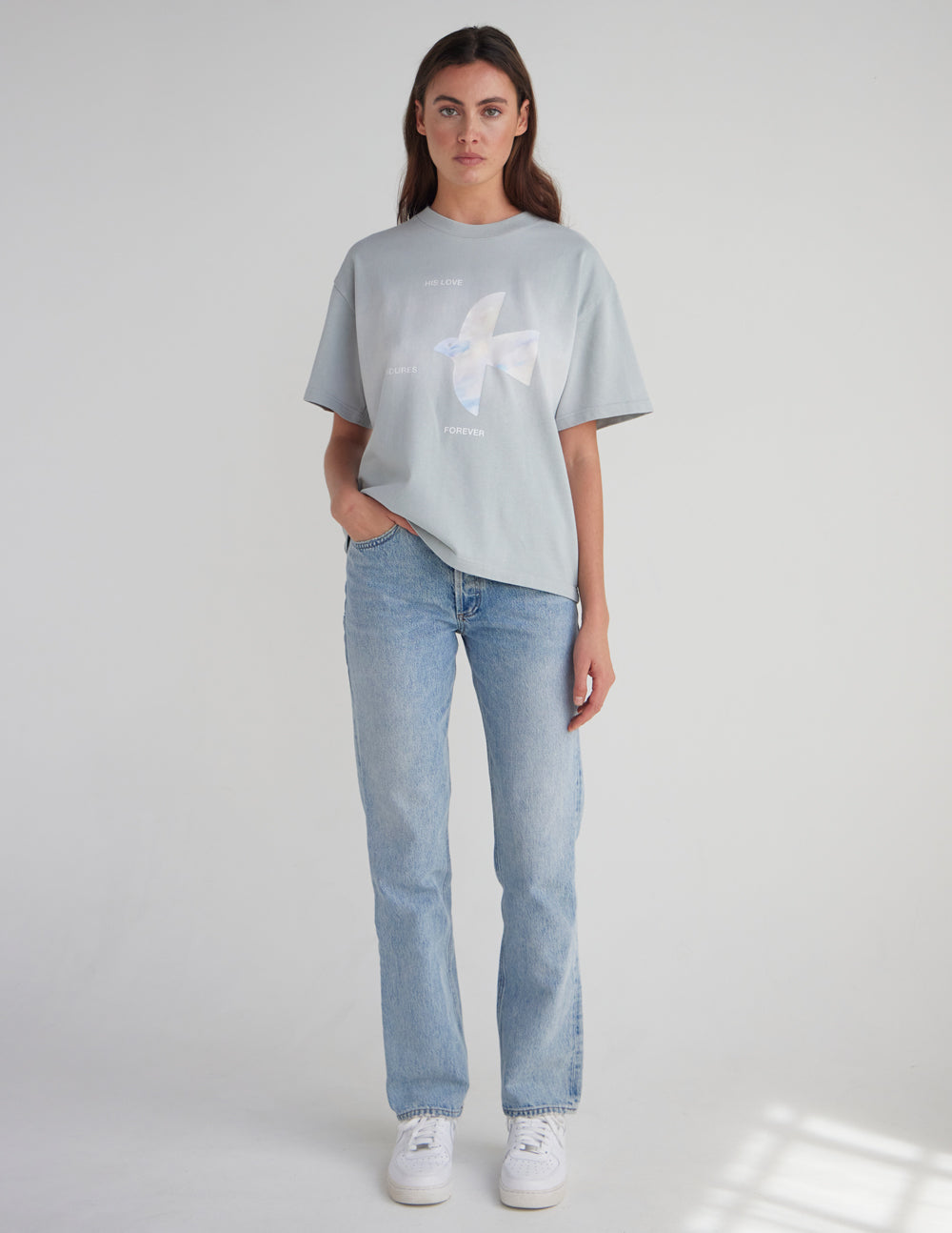 His Love Endures Forever Heavyweight Tee by Elevated Faith