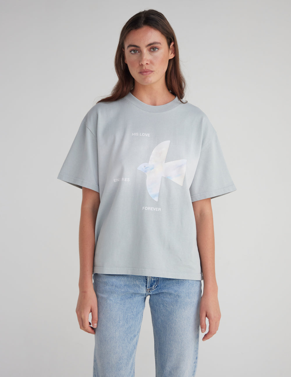 His Love Endures Forever Heavyweight Tee by Elevated Faith