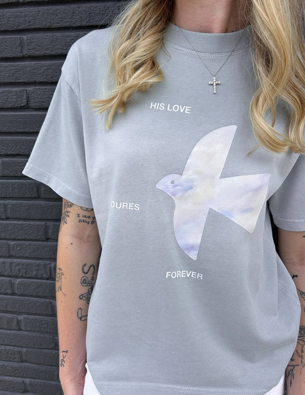His Love Endures Forever Heavyweight Tee by Elevated Faith