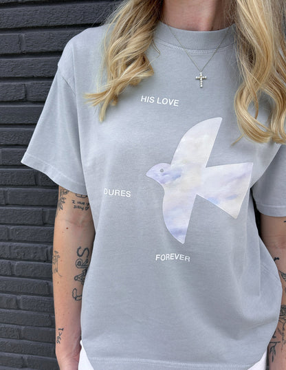 His Love Endures Forever Heavyweight Tee by Elevated Faith