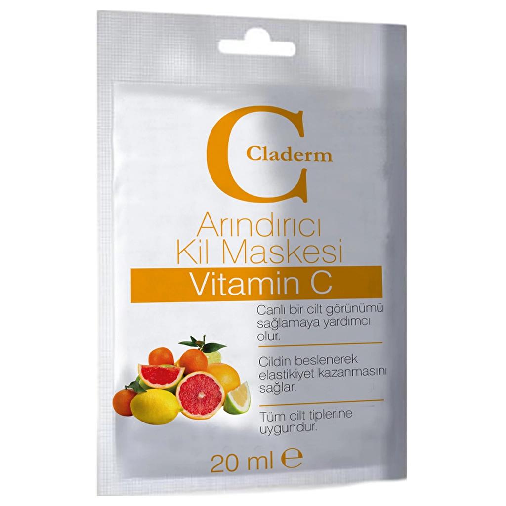 Claderm Vitamin C Purifying Clay Mask for Brightening 20 ml by Beauty Care Bag