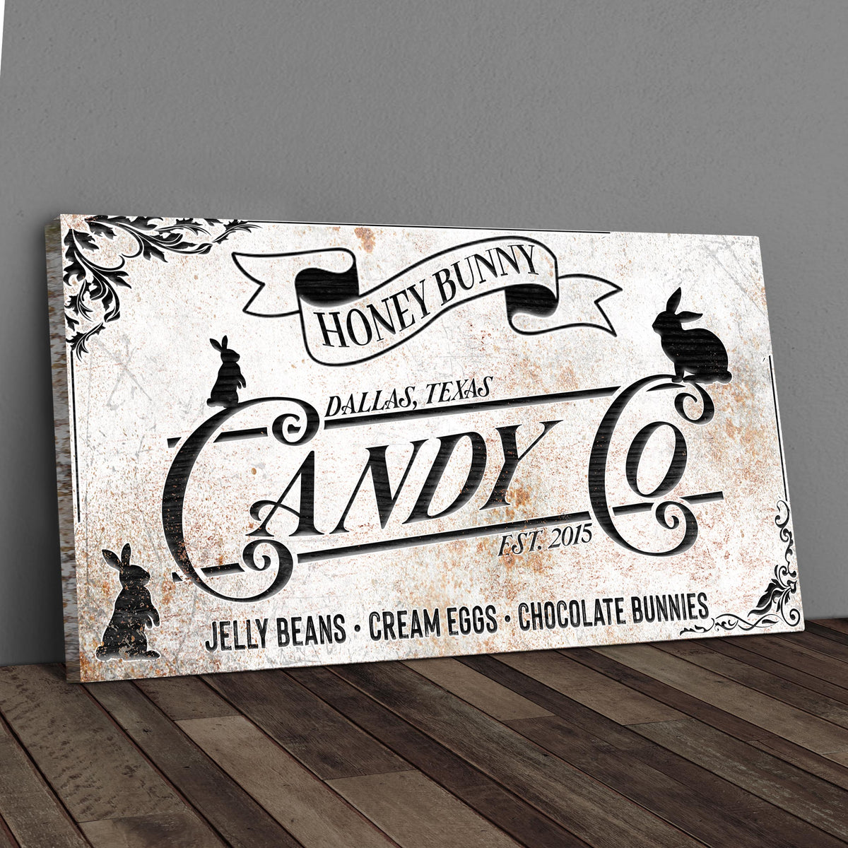 Honey Bunny Candy Company Sign by Tailored Canvases