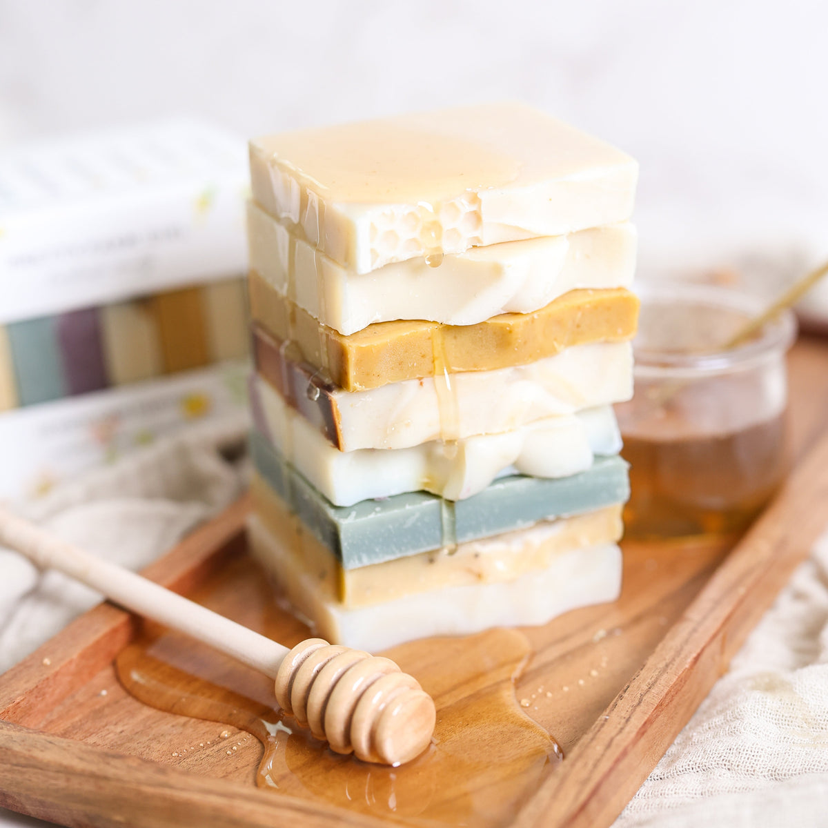 Honeycomb Harvest Goat Milk & Tallow Soap Sampler by Pretty farm girl