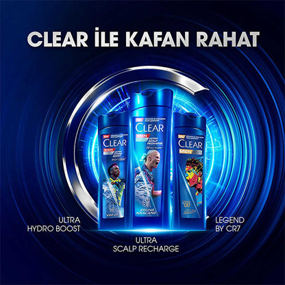 Clear Men Erling Haaland Lemon Shampoo: 48-Hour Dandruff Protection for Oily Scalp - Scalp Recharge & Refreshing Sensation by Beauty Care Bag