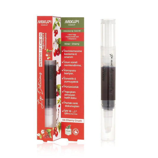 Mixup! Lip Delicious Oil Pen 04 Cherry Crush for Glossy Lips by Beauty Care Bag