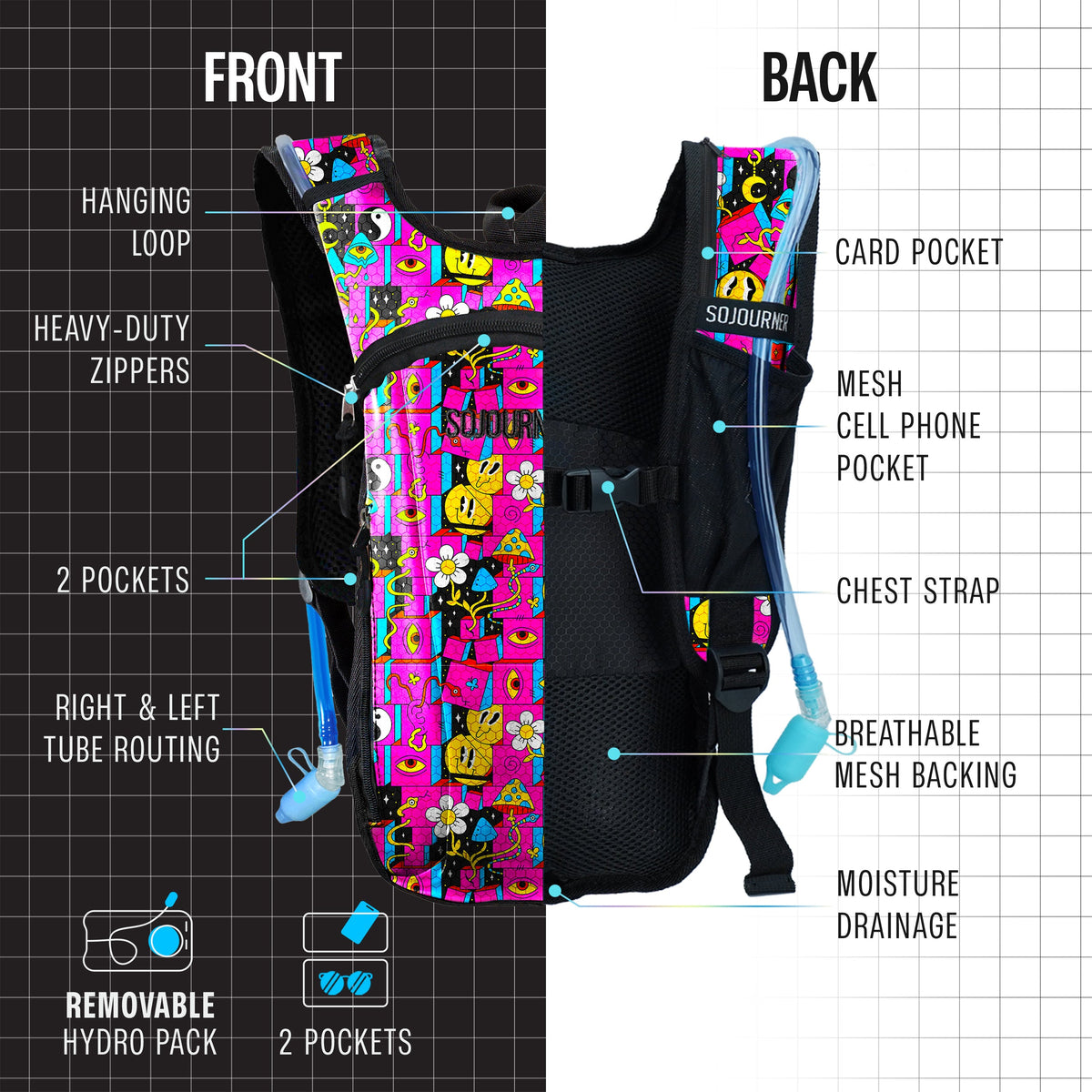 Hydration Pack Backpack (Small) by SoJourner