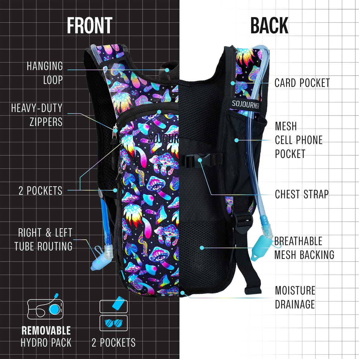 Hydration Pack Backpack (Small) by SoJourner