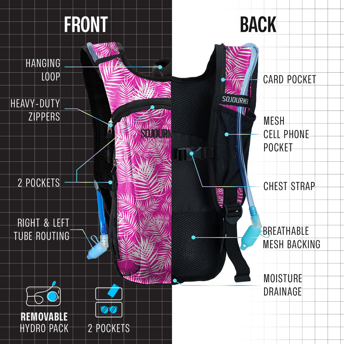 Hydration Pack Backpack (Small) by SoJourner