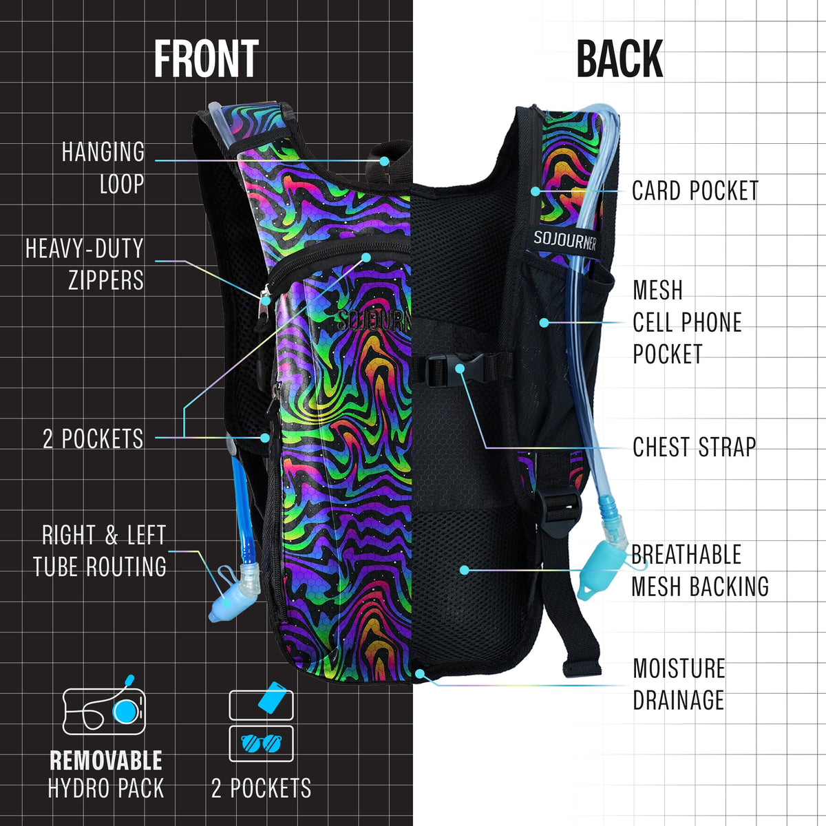 Hydration Pack Backpack (Small) by SoJourner