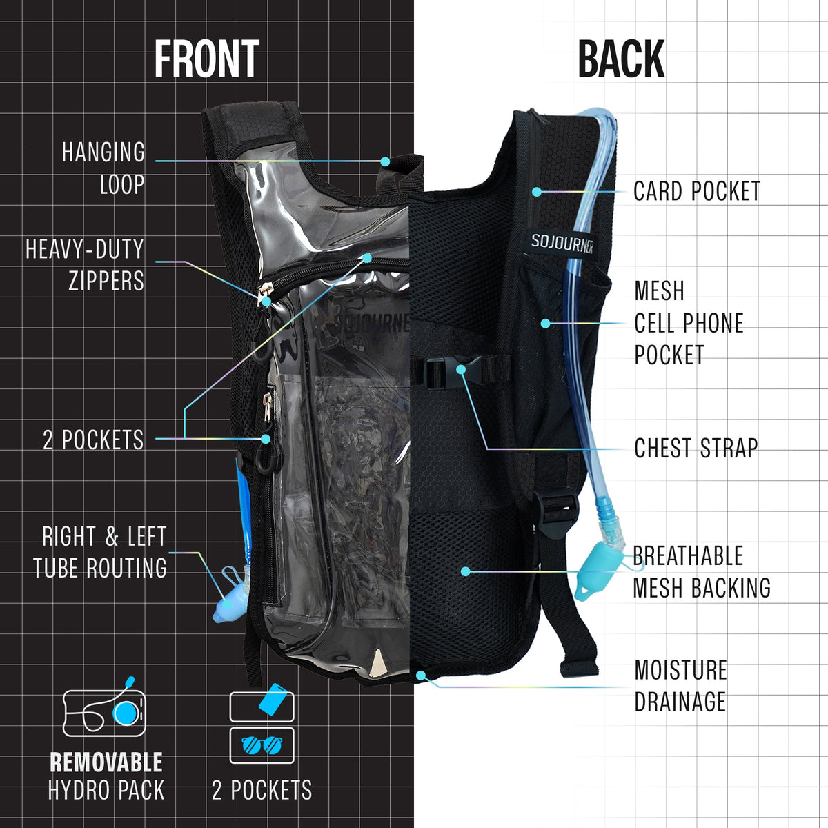 Hydration Pack Backpack (Small) by SoJourner