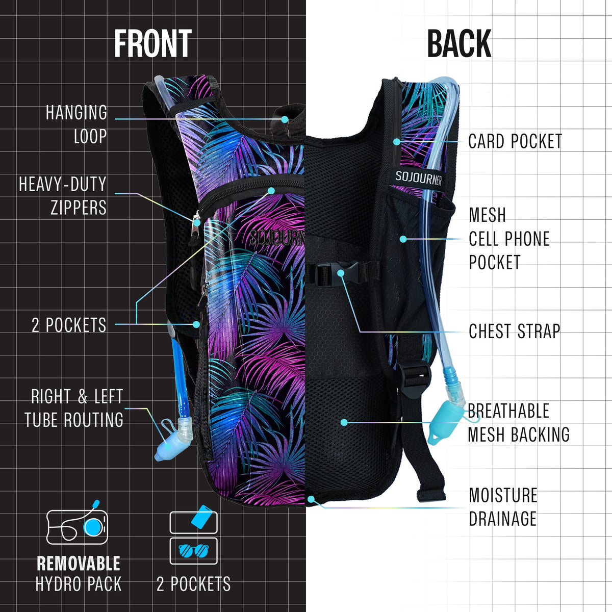 Hydration Pack Backpack (Small) by SoJourner