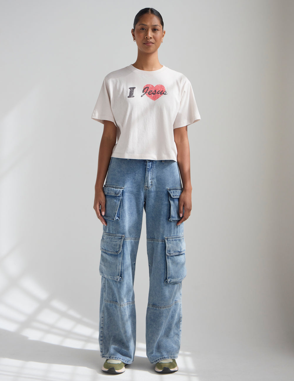 I Love Jesus Cropped Women's Tee by Elevated Faith