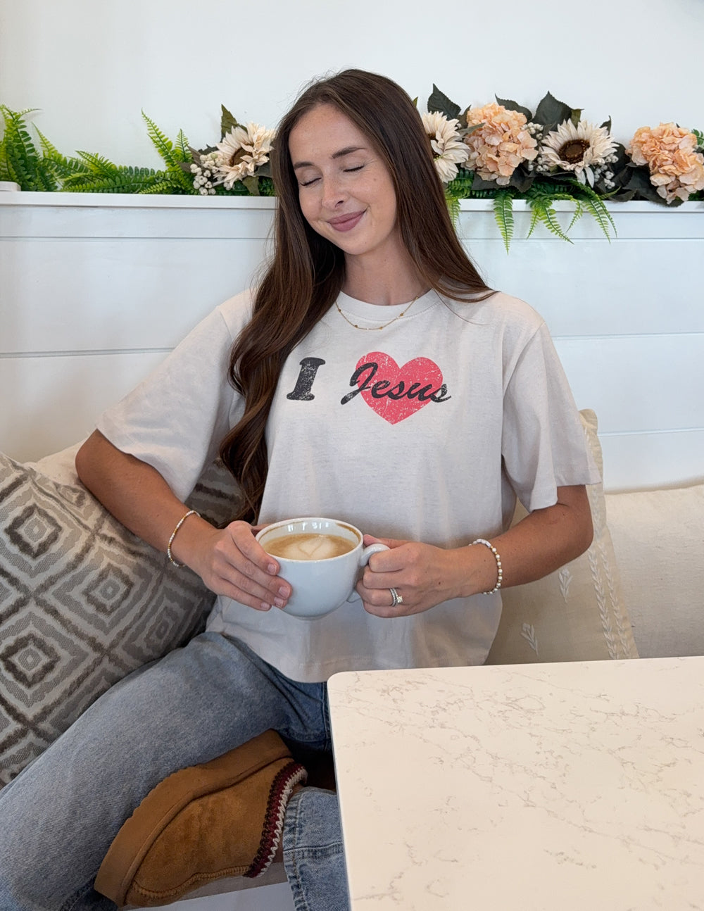 I Love Jesus Cropped Women's Tee by Elevated Faith