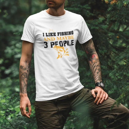 I Like Fishing And Maybe Like 3 People Man T-Shirt by Outdoorzees
