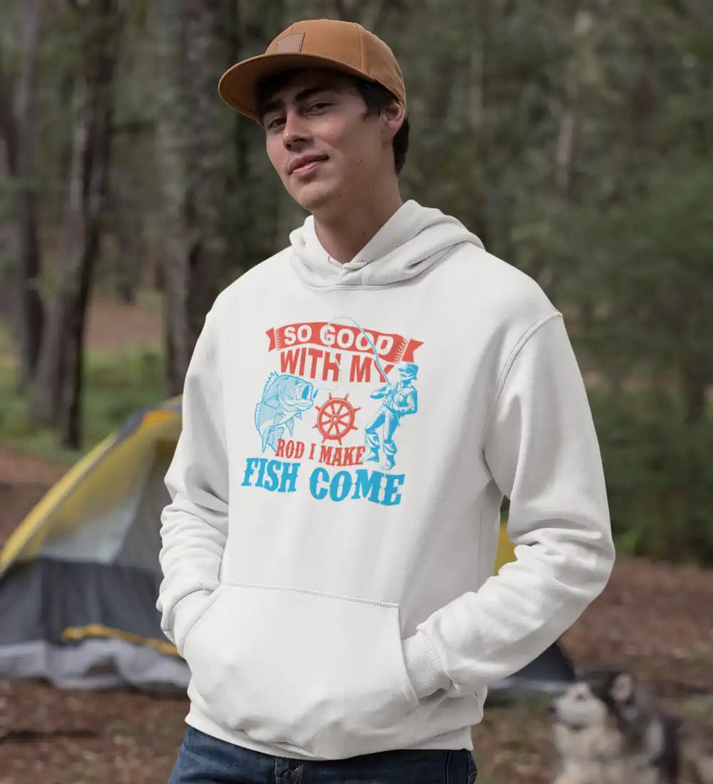 I Make Fish Come Unisex Hoodie by Outdoorzees