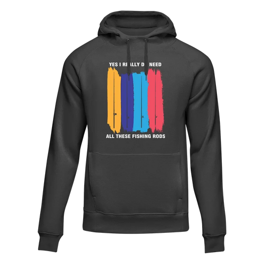 I Really Need All These Fishing Rods Unisex Hoodie by Outdoorzees