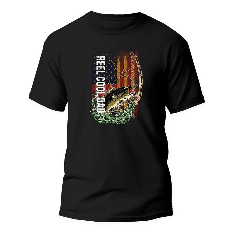 Reel Cool Dad Man T-Shirt by Outdoorzees