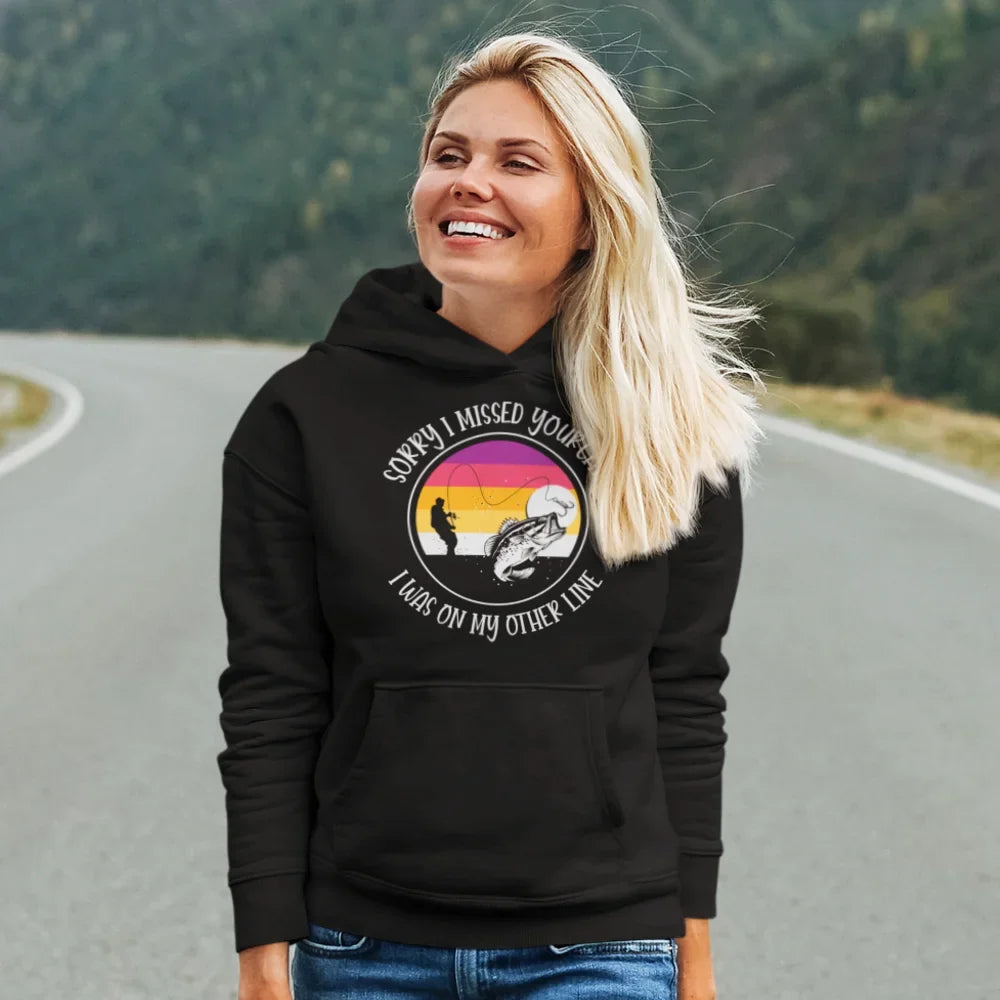 I Was On Another Line Unisex Hoodie by Outdoorzees