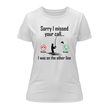 I Was On Another Line v2 T-Shirt for Women by Outdoorzees