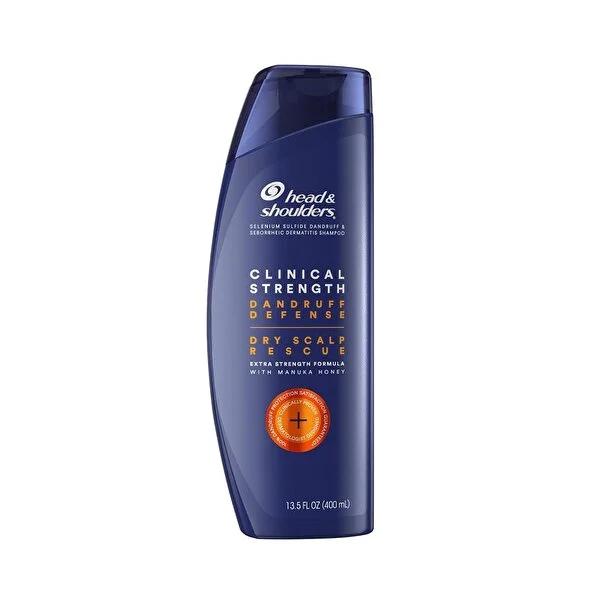Head & Shoulders Clinical Strength Anti-Dandruff Shampoo: Dry Scalp Rescue - Relieve Itching, Flaking & Dryness (13.53 fl oz) by Beauty Care Bag