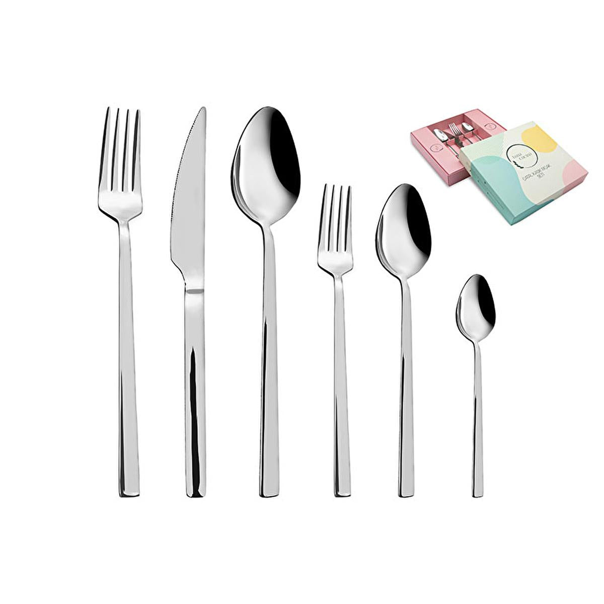 Luna Cucina 36-Piece Cutlery Set - Dishwasher Safe Dinnerware & Kitchen Utensils by Beauty Care Bag